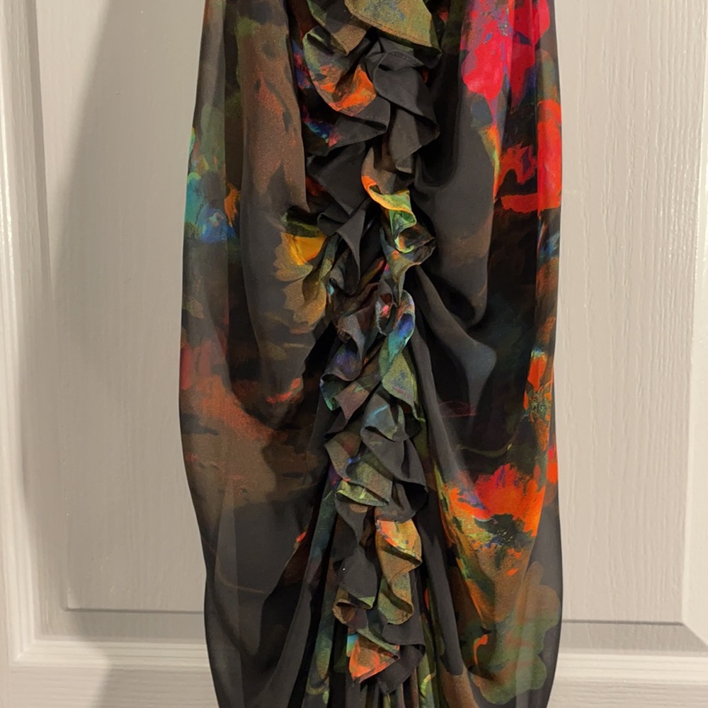 H&M Sweetheart cut, floral print, strapless dress - Picture 5 of 9